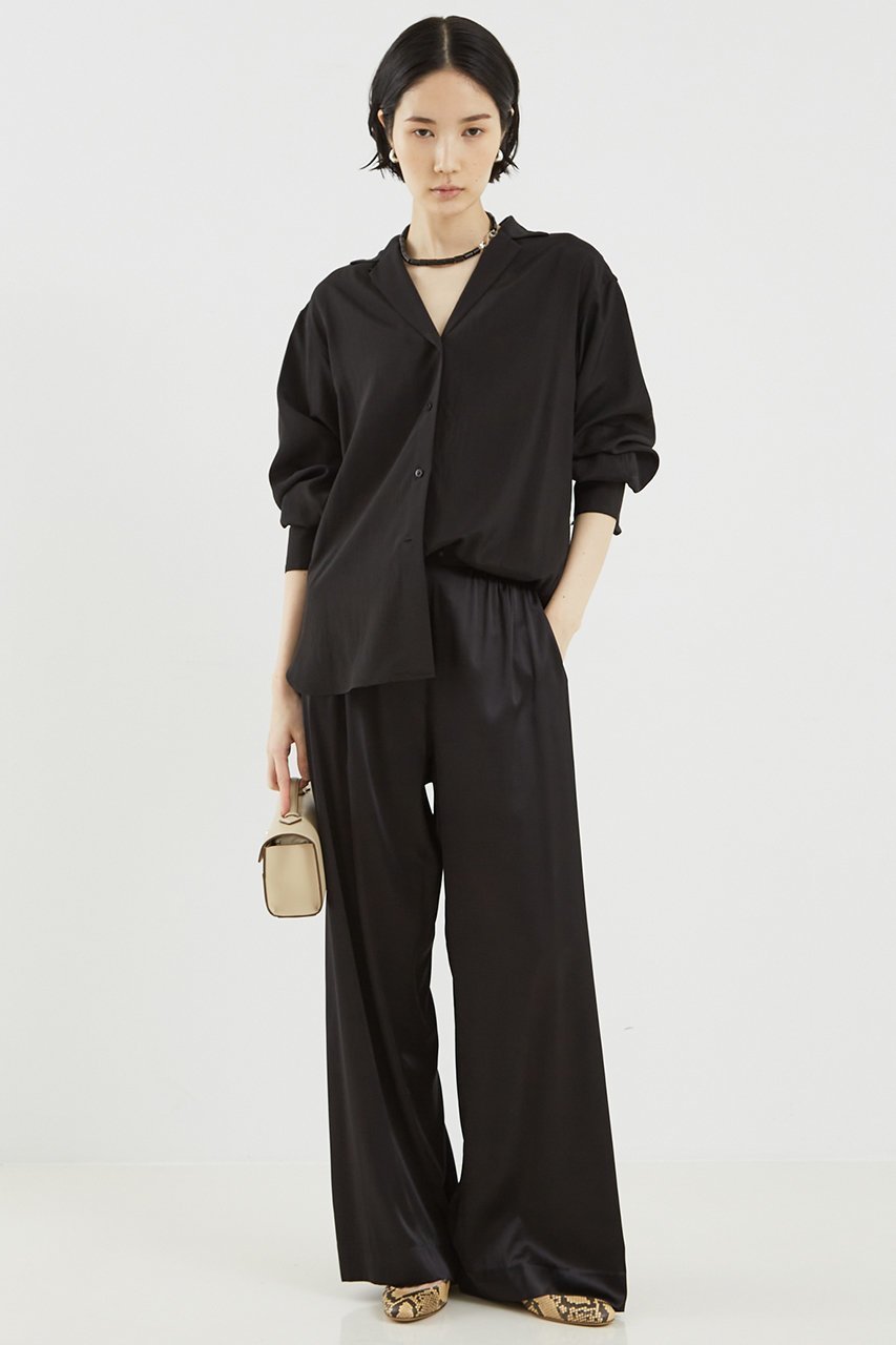 【ザ ストア バイ シー/THE STORE by C】のオープンカラーシャツ 人気、トレンドファッション・服の通販 founy(ファニー) 　ファッション　Fashion　レディースファッション　Fashion for Women　トップス・カットソー　Cut & Sew Tops　シャツ・ブラウス・オフィスカジュアル　Elegant Blouses & Button-Ups　カフス　Cuff Design　シルク　Silk, 100% Silk　シンプル　Simple, Minimal　スリーブ　Sleeve, Long Sleeve / Short Sleeve　ロング　Long, Long-Length　other-4|ID: prp329100004356251 ipo3291000000032860227