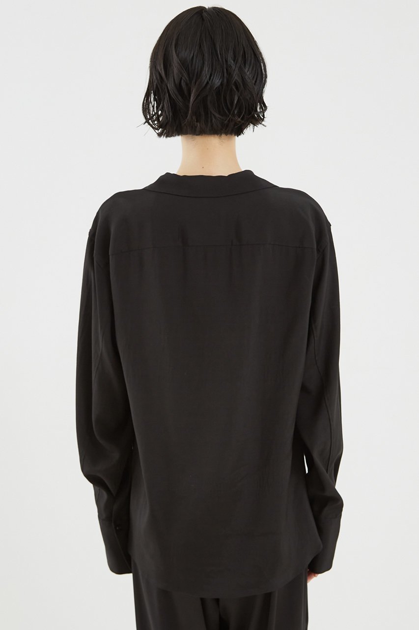 【ザ ストア バイ シー/THE STORE by C】のオープンカラーシャツ 人気、トレンドファッション・服の通販 founy(ファニー) 　ファッション　Fashion　レディースファッション　Fashion for Women　トップス・カットソー　Cut & Sew Tops　シャツ・ブラウス・オフィスカジュアル　Elegant Blouses & Button-Ups　カフス　Cuff Design　シルク　Silk, 100% Silk　シンプル　Simple, Minimal　スリーブ　Sleeve, Long Sleeve / Short Sleeve　ロング　Long, Long-Length　other-7|ID: prp329100004356251 ipo3291000000032860239