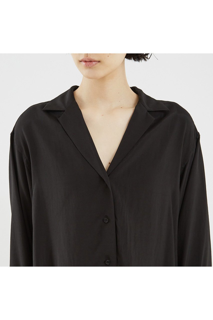 【ザ ストア バイ シー/THE STORE by C】のオープンカラーシャツ 人気、トレンドファッション・服の通販 founy(ファニー) 　ファッション　Fashion　レディースファッション　Fashion for Women　トップス・カットソー　Cut & Sew Tops　シャツ・ブラウス・オフィスカジュアル　Elegant Blouses & Button-Ups　カフス　Cuff Design　シルク　Silk, 100% Silk　シンプル　Simple, Minimal　スリーブ　Sleeve, Long Sleeve / Short Sleeve　ロング　Long, Long-Length　other-8|ID: prp329100004356251 ipo3291000000032860245