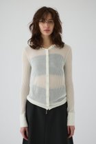 【リムアーク/RIM.ARK】のSheer ribbed hoodie/フーディ ホワイト|ID: prp329100004357075 ipo3291000000032376784