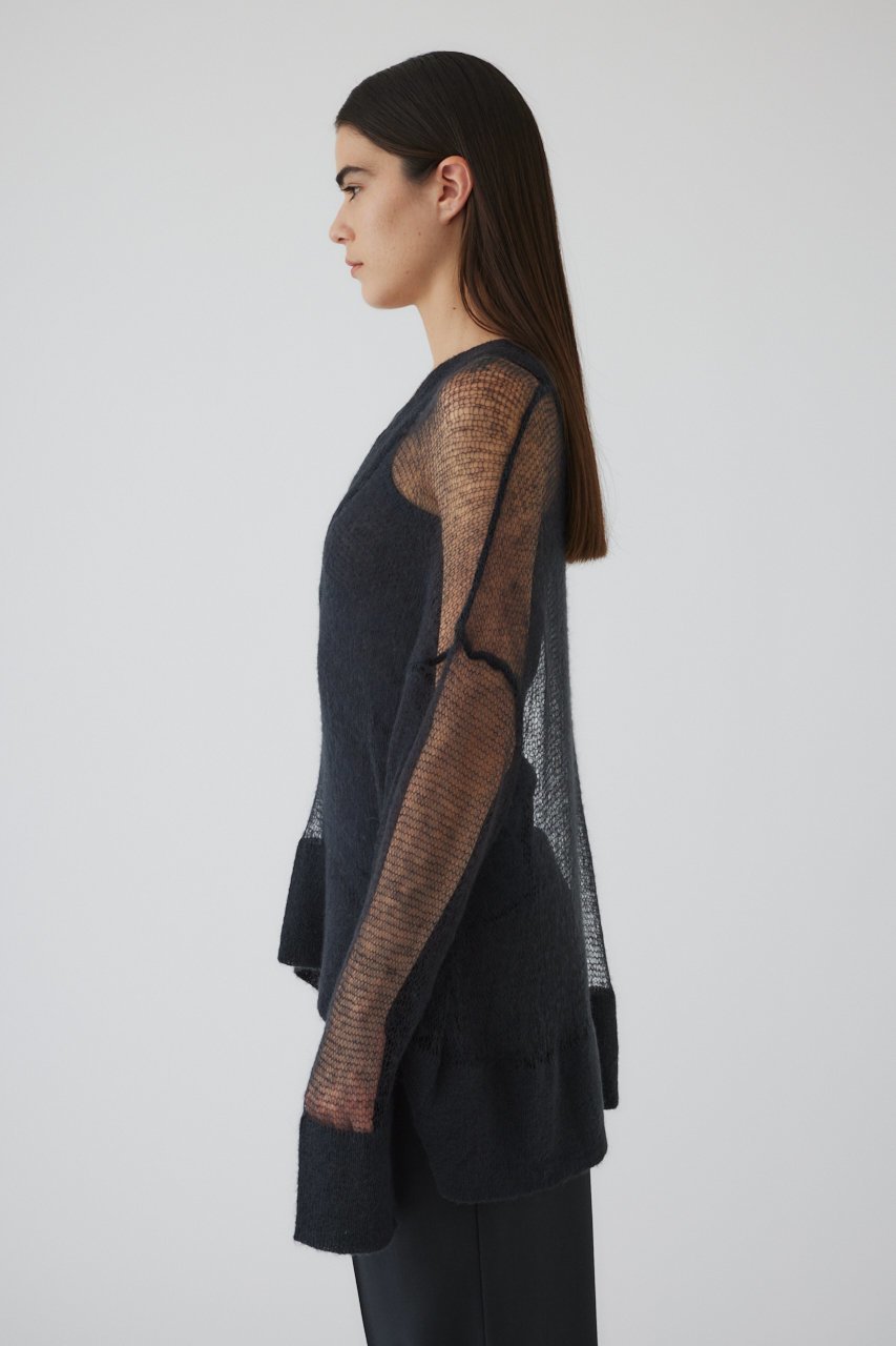 【リムアーク/RIM.ARK】のLow gauge mohair mix knit/ニット 人気、トレンドファッション・服の通販 founy(ファニー) 　ファッション　Fashion　レディースファッション　Ladies' Fashion Online　トップス・カットソー　Cut & Sew Tops　ニット　Knit Tops & Sweaters　プルオーバー　Pullovers　インナー　Inner　シアー　Sheer　フィット　Fit　ベスト　Vest　モヘア　Mohair　リラックス　Relax　再入荷　Restock/Back In Stock/Re Arrival　other-4|ID: prp329100004357076 ipo3291000000032694066