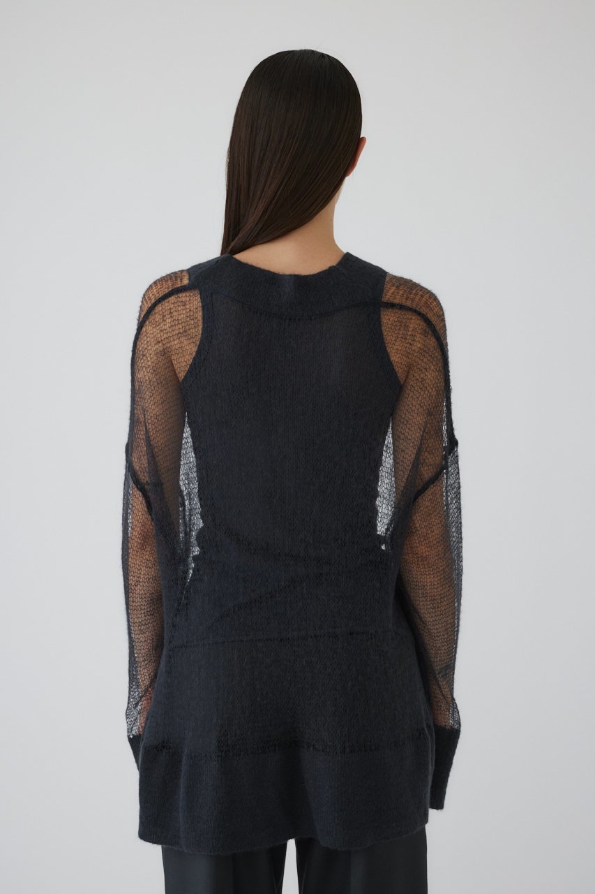 【リムアーク/RIM.ARK】のLow gauge mohair mix knit/ニット 人気、トレンドファッション・服の通販 founy(ファニー) 　ファッション　Fashion　レディースファッション　Ladies' Fashion Online　トップス・カットソー　Cut & Sew Tops　ニット　Knit Tops & Sweaters　プルオーバー　Pullovers　インナー　Inner　シアー　Sheer　フィット　Fit　ベスト　Vest　モヘア　Mohair　リラックス　Relax　再入荷　Restock/Back In Stock/Re Arrival　other-5|ID: prp329100004357076 ipo3291000000032694067