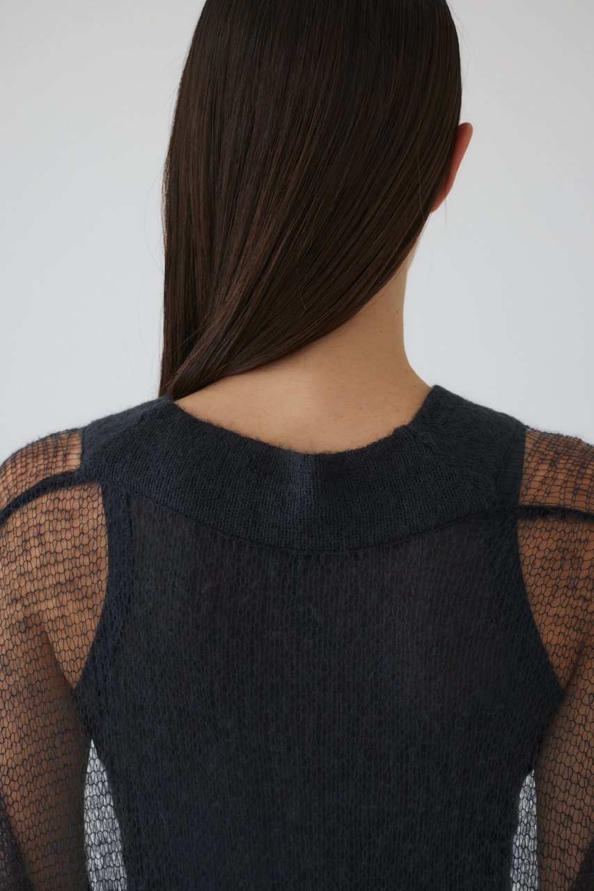 【リムアーク/RIM.ARK】のLow gauge mohair mix knit/ニット 人気、トレンドファッション・服の通販 founy(ファニー) 　ファッション　Fashion　レディースファッション　Ladies' Fashion Online　トップス・カットソー　Cut & Sew Tops　ニット　Knit Tops & Sweaters　プルオーバー　Pullovers　インナー　Inner　シアー　Sheer　フィット　Fit　ベスト　Vest　モヘア　Mohair　リラックス　Relax　再入荷　Restock/Back In Stock/Re Arrival　other-6|ID: prp329100004357076 ipo3291000000032694068