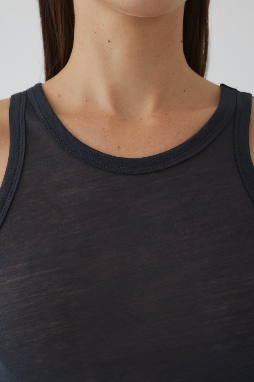 【リムアーク/RIM.ARK】のGauze tank/ガーゼタンク 人気、トレンドファッション・服の通販 founy(ファニー) 　ファッション　Fashion　レディースファッション　Ladies' Fashion Online　トップス・カットソー　Tops/Tshirt　キャミソール / ノースリーブ　No Sleeves　シャツ/ブラウス　Shirts/Blouses　ロング / Tシャツ　T-Shirts　カットソー　Cut and Sewn　キャミソール　Camisole　シアー　Sheer　タンク　Tank　再入荷　Restock/Back In Stock/Re Arrival　other-2|ID: prp329100004357078 ipo3291000000032376618