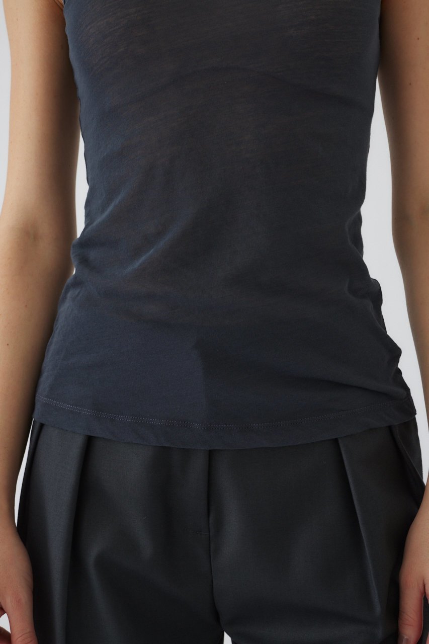 【リムアーク/RIM.ARK】のGauze tank/ガーゼタンク 人気、トレンドファッション・服の通販 founy(ファニー) 　ファッション　Fashion　レディースファッション　Ladies' Fashion Online　トップス・カットソー　Tops/Tshirt　キャミソール / ノースリーブ　No Sleeves　シャツ/ブラウス　Shirts/Blouses　ロング / Tシャツ　T-Shirts　カットソー　Cut and Sewn　キャミソール　Camisole　シアー　Sheer　タンク　Tank　再入荷　Restock/Back In Stock/Re Arrival　other-3|ID: prp329100004357078 ipo3291000000032376619