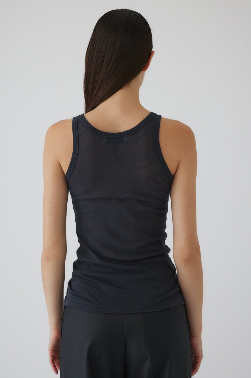 【リムアーク/RIM.ARK】のGauze tank/ガーゼタンク 人気、トレンドファッション・服の通販 founy(ファニー) 　ファッション　Fashion　レディースファッション　Ladies' Fashion Online　トップス・カットソー　Tops/Tshirt　キャミソール / ノースリーブ　No Sleeves　シャツ/ブラウス　Shirts/Blouses　ロング / Tシャツ　T-Shirts　カットソー　Cut and Sewn　キャミソール　Camisole　シアー　Sheer　タンク　Tank　再入荷　Restock/Back In Stock/Re Arrival　other-7|ID: prp329100004357078 ipo3291000000032376623