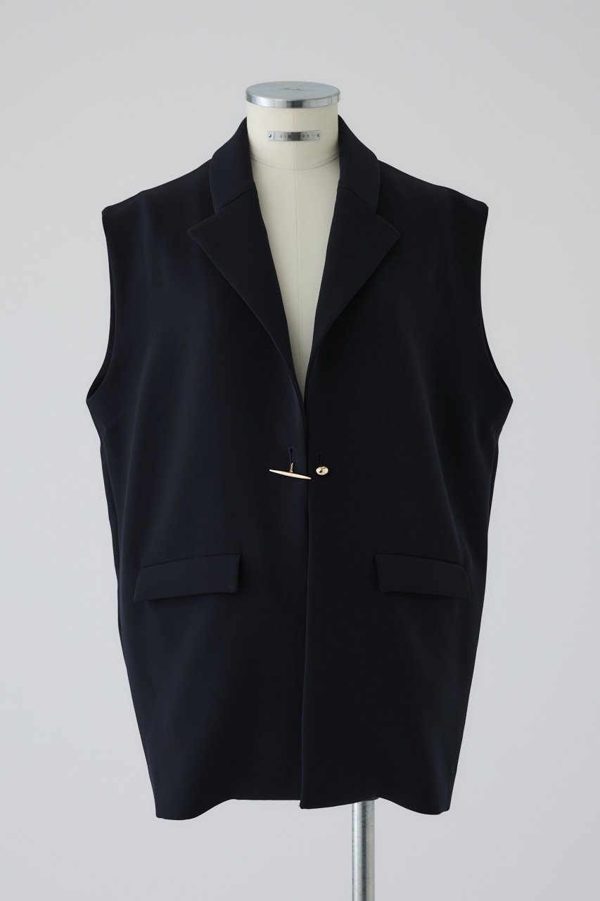 【リムアーク/RIM.ARK】のBrass drum button vest JK/ジャケット インテリア・キッズ・メンズ・レディースファッション・服の通販 founy(ファニー) 　ファッション　Fashion　レディースファッション　Fashion for Women　アウター　Coat / Outerwear Collection　レディースジャケット・軽アウター　Jackets　アクセサリー　Fashion Accessories　ジャケット　Jacket, Outerwear　ダブル　Double, Double-Breasted　モダン　Modern, Contemporary　ロング　Long, Long-Length　ネイビー|ID: prp329100004357082 ipo3291000000032931601