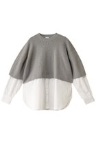 【マノフ/MANOF】のKNIT DOCKING SHIRTS/ニット LIGHT GRAY|ID: prp329100004357088 ipo3291000000032952499