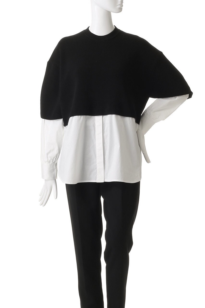 【マノフ/MANOF】のKNIT DOCKING SHIRTS/ニット 人気、トレンドファッション・服の通販 founy(ファニー) 　ファッション　Fashion　レディースファッション　Fashion for Women　トップス・カットソー　Cut & Sew Tops　ニット　Knit Tops & Sweaters　シャツ・ブラウス・オフィスカジュアル　Elegant Blouses & Button-Ups　カジュアルプルオーバー・ニットトップス　Pullovers & Knit Tops / Casual Pullovers　ドッキング　Docking, Mixed Material　ベーシック　Basic, Essential　other-2|ID: prp329100004357088 ipo3291000000032952505