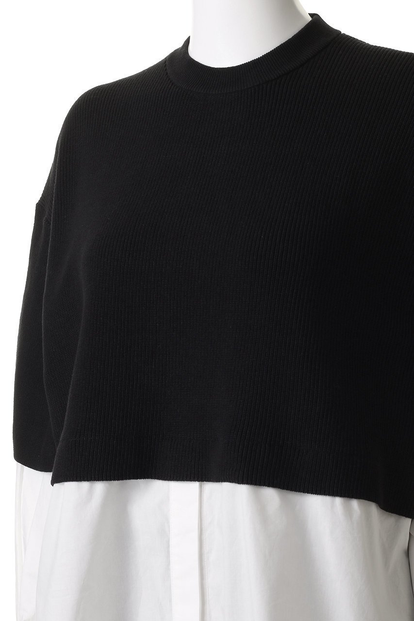 【マノフ/MANOF】のKNIT DOCKING SHIRTS/ニット 人気、トレンドファッション・服の通販 founy(ファニー) 　ファッション　Fashion　レディースファッション　Fashion for Women　トップス・カットソー　Cut & Sew Tops　ニット　Knit Tops & Sweaters　シャツ・ブラウス・オフィスカジュアル　Elegant Blouses & Button-Ups　カジュアルプルオーバー・ニットトップス　Pullovers & Knit Tops / Casual Pullovers　ドッキング　Docking, Mixed Material　ベーシック　Basic, Essential　other-5|ID: prp329100004357088 ipo3291000000032952517