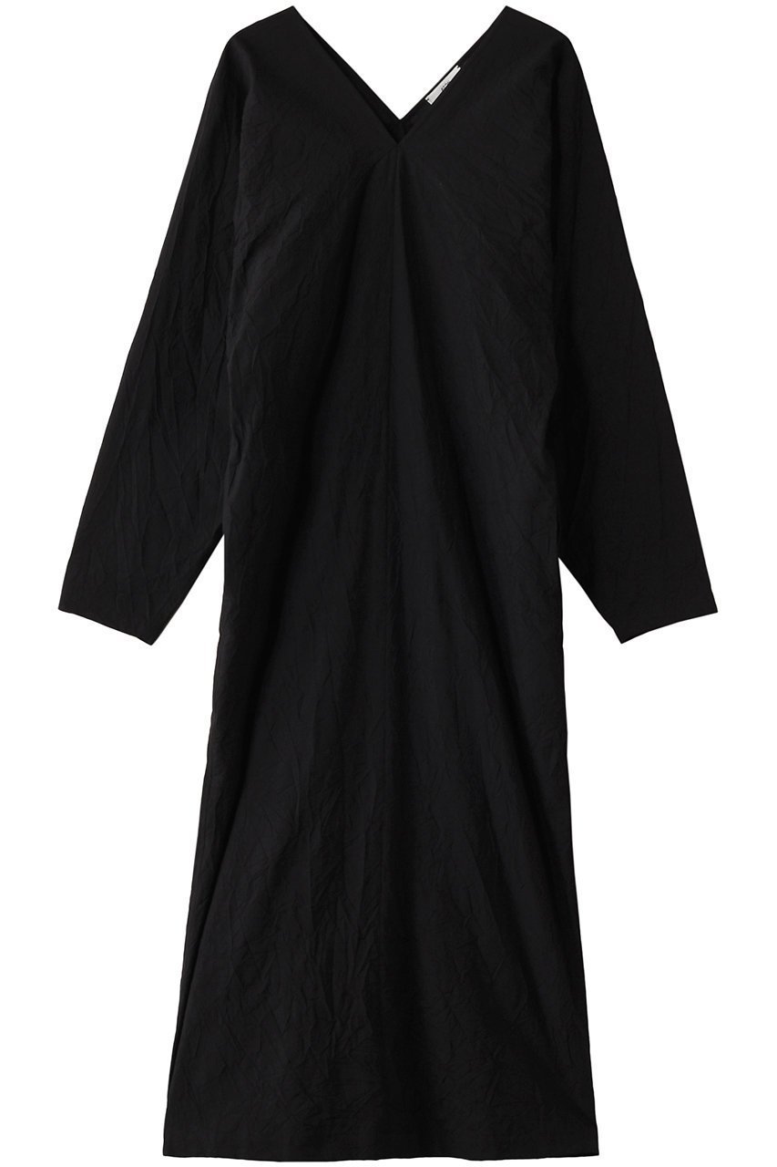 【エイトン/ATON】のCATCH WASHER コットン Vネックドレス 人気、トレンドファッション・服の通販 founy(ファニー) 　ファッション　Fashion　レディースファッション　Fashion for Women　ワンピース　Dresses　フォーマル・パーティードレス・結婚式用ドレス　Elegant & Casual Dresses　チュニック　Tunic Tops & Dresses　おすすめ　Recommended / Our Picks　ストレート　Straight, Straight Cut　スリーブ　Sleeve, Long Sleeve / Short Sleeve　チュニック　Tunic, Long Top　デニム　Denim, Jeans Material　ドレス　Dress, One-Piece　ロング　Long, Long-Length　 other-1|ID: prp329100004357093 ipo3291000000032880648