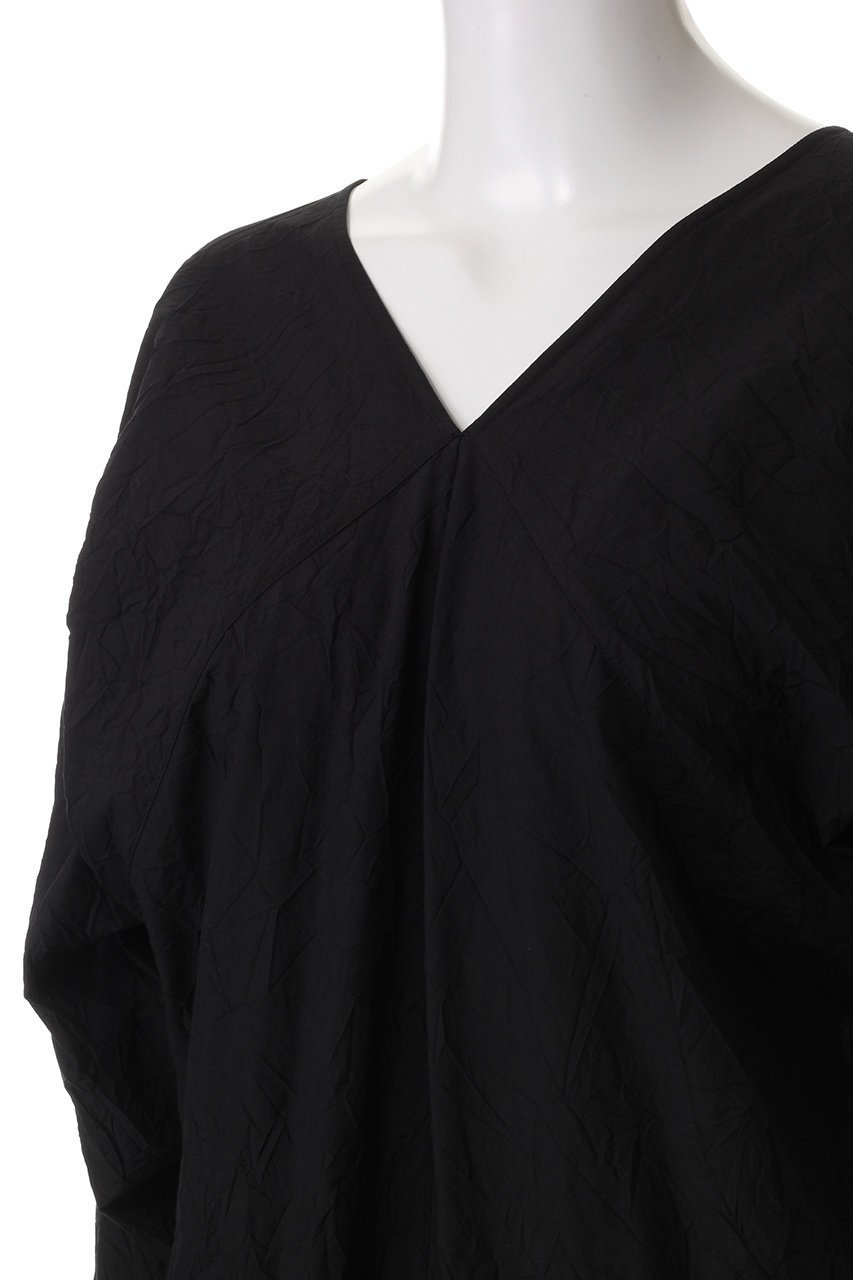 【エイトン/ATON】のCATCH WASHER コットン Vネックドレス 人気、トレンドファッション・服の通販 founy(ファニー) 　ファッション　Fashion　レディースファッション　Fashion for Women　ワンピース　Dresses　フォーマル・パーティードレス・結婚式用ドレス　Elegant & Casual Dresses　チュニック　Tunic Tops & Dresses　おすすめ　Recommended / Our Picks　ストレート　Straight, Straight Cut　スリーブ　Sleeve, Long Sleeve / Short Sleeve　チュニック　Tunic, Long Top　デニム　Denim, Jeans Material　ドレス　Dress, One-Piece　ロング　Long, Long-Length　other-5|ID: prp329100004357093 ipo3291000000032880679
