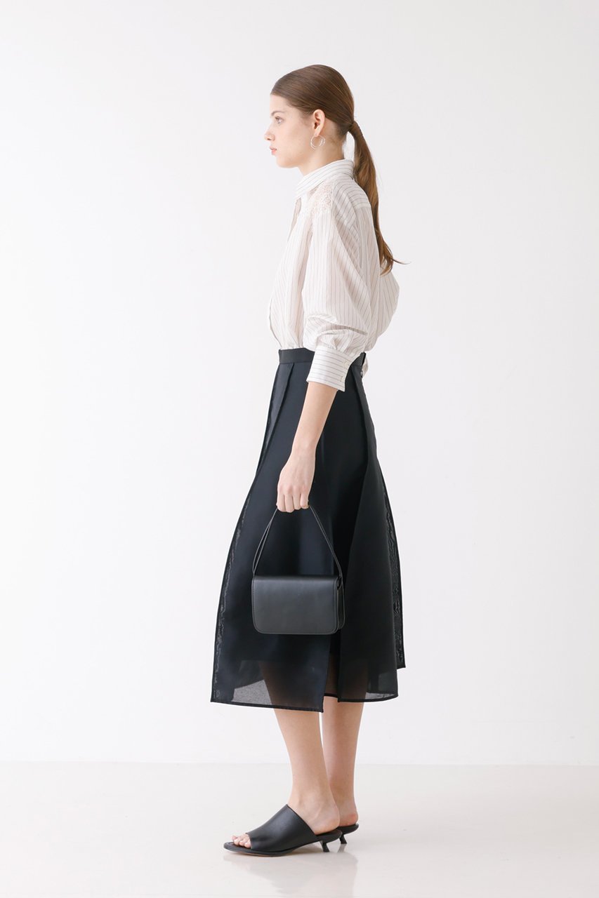【デザイン ワークス/DESIGN WORKS】のオーガンジーフレアスカート 人気、トレンドファッション・服の通販 founy(ファニー) 　ファッション　Fashion　レディースファッション　Fashion for Women　スカート　Skirts　Aライン・フレアスカート　A-Line & Flared Skirts　ロングスカート　Long Skirts / Maxi & Midi Skirts　オーガンジー　Organza Fabric　シアー　Sheer, See-Through　バランス　Balance, Style Balance　ロング　Long, Long-Length　人気　Popular, Best Seller　other-7|ID: prp329100004357108 ipo3291000000032847688