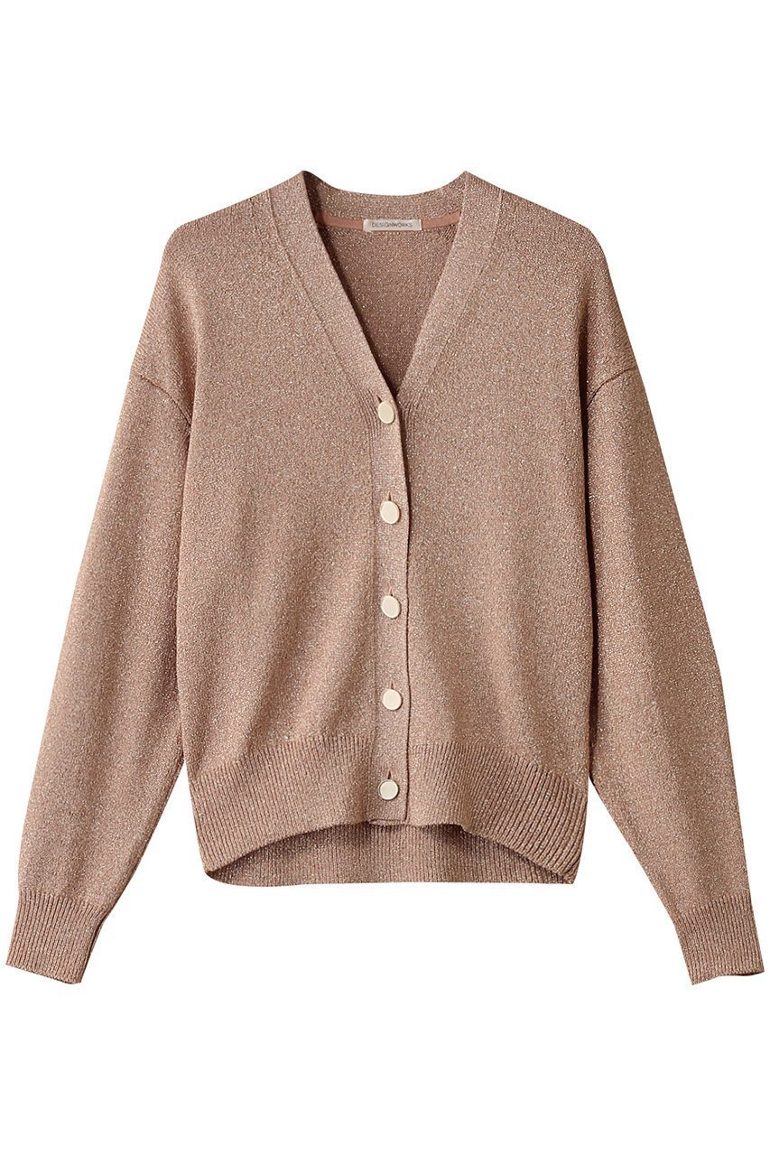 【デザイン ワークス/DESIGN WORKS】のグリッターショートカーディガン インテリア・キッズ・メンズ・レディースファッション・服の通販 founy(ファニー) 　ファッション　Fashion　レディースファッション　Fashion for Women　トップス・カットソー　Cut & Sew Tops　ニット　Knit Tops & Sweaters　カーディガン・羽織り　Layered Style Cardigans　カーディガン　Cardigan, Knitwear　コンパクト　Compact, Small Size　ショート　Short, Short Length　エレガント 上品　Elegant　羽織　Haori, Light Jacket　ピンク|ID: prp329100004357109 ipo3291000000032952426
