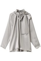 【デザイン ワークス/DESIGN WORKS】のサテンリボンブラウス シルバー|ID: prp329100004357110 ipo3291000000032870369