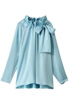 【デザイン ワークス/DESIGN WORKS】のサテンリボンブラウス ブルー|ID: prp329100004357110 ipo3291000000032870380