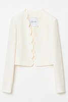 【アルアバイル/allureville】の【LOULOU WILLOUGHBY】ダブルクロススカラップジャケット 人気、トレンドファッション・服の通販 founy(ファニー) ファッション Fashion レディースファッション Fashion for Women アウター Coat / Outerwear Collection レディースジャケット・軽アウター Jackets おすすめ Recommended / Our Picks カッティング Cutting Detail コンパクト Compact, Small Size ショート Short, Short Length ジャケット Jacket, Outerwear スカラップ Scallop, Scalloped Edge セットアップ Set-Up, Coordinated Outfit ダブル Double, Double-Breasted フェミニン Feminine, Girly |ID:prp329100004357114