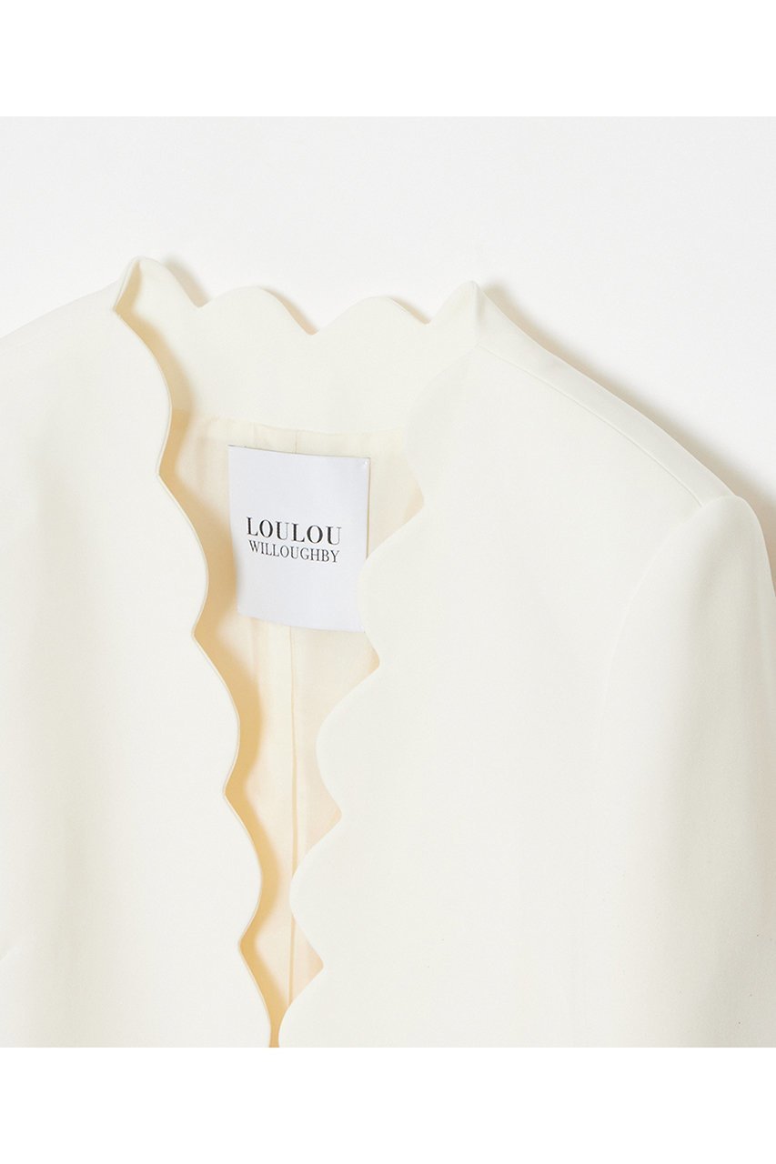 【アルアバイル/allureville】の【LOULOU WILLOUGHBY】ダブルクロススカラップジャケット 人気、トレンドファッション・服の通販 founy(ファニー) ファッション Fashion レディースファッション Fashion for Women アウター Coat / Outerwear Collection レディースジャケット・軽アウター Jackets おすすめ Recommended / Our Picks カッティング Cutting Detail コンパクト Compact, Small Size ショート Short, Short Length ジャケット Jacket, Outerwear スカラップ Scallop, Scalloped Edge セットアップ Set-Up, Coordinated Outfit ダブル Double, Double-Breasted フェミニン Feminine, Girly other-3|ID: prp329100004357114 ipo3291000000032963077