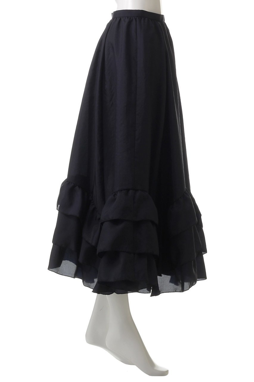 【アルアバイル/allureville】のイレギュラーヘムフリルティアードスカート 人気、トレンドファッション・服の通販 founy(ファニー) 　ファッション　Fashion　レディースファッション　WOMEN　スカート　Skirt　ティアードスカート　Tiered Skirts　ロングスカート　Long Skirt　イレギュラーヘム　Irregular Hem　エレガント 上品　Elegant　ティアード　Tiered　フリル　Frills　ロング　Long　other-3|ID: prp329100004357118 ipo3291000000031345222