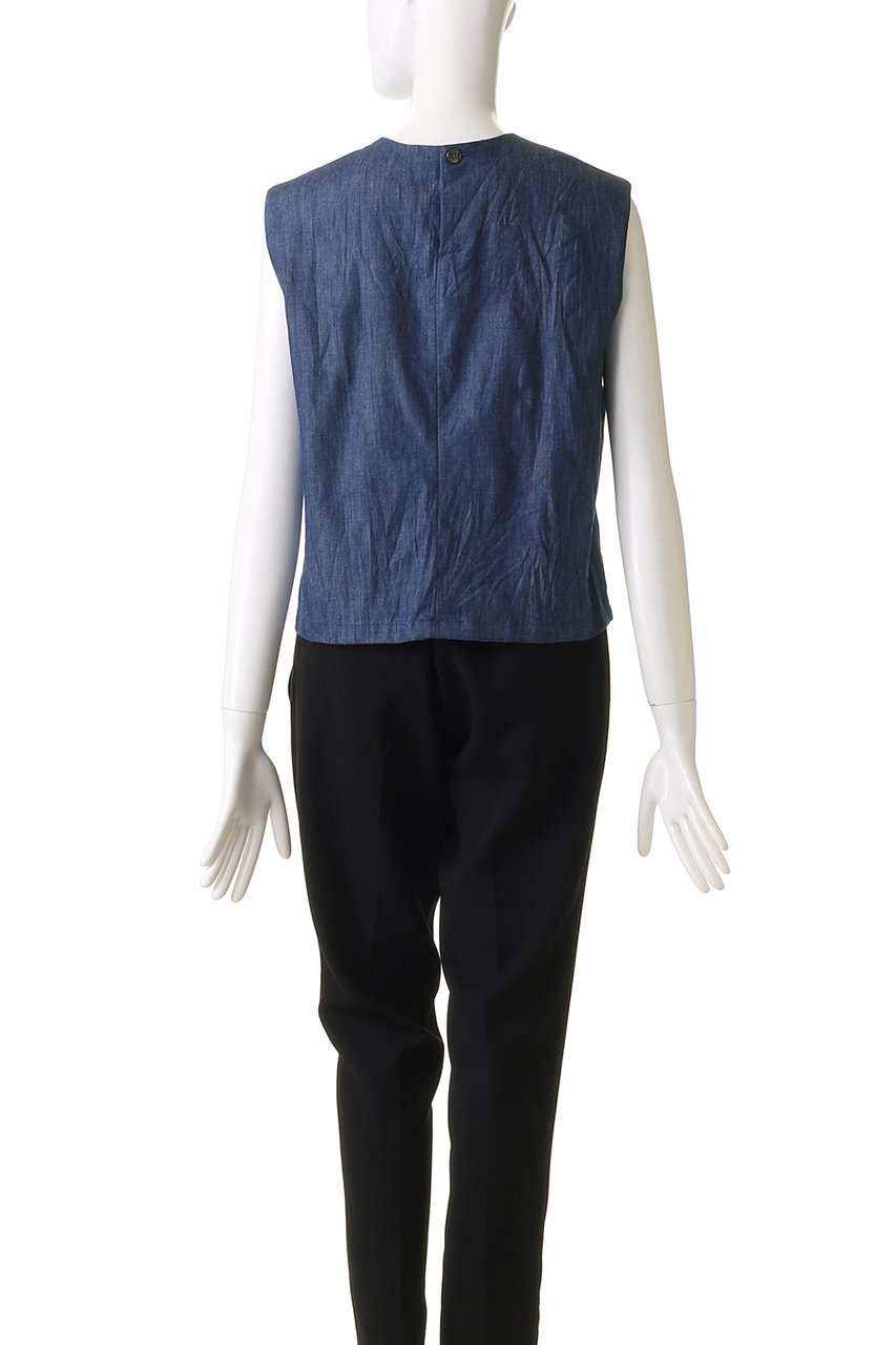 【ミズイロ インド/mizuiro ind】のdenim short vest ベスト 人気、トレンドファッション・服の通販 founy(ファニー) 　ファッション　Fashion　レディースファッション　Fashion for Women　アウター　Coat / Outerwear Collection　レディースジャケット・軽アウター　Jackets　おすすめ　Recommended / Our Picks　ジャケット　Jacket, Outerwear　セットアップ　Set-Up, Coordinated Outfit　デニム　Denim, Jeans Material　ハイネック　High Neck, Mock Neck　ベスト　Vest, Waistcoat　夏　Summer　春　Spring　S/S・春夏　SS, Spring/Summer, Warm Season　other-4|ID: prp329100004357120 ipo3291000000032914220