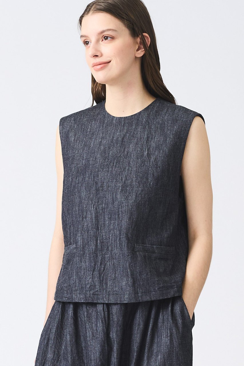 【ミズイロ インド/mizuiro ind】のdenim short vest ベスト 人気、トレンドファッション・服の通販 founy(ファニー) 　ファッション　Fashion　レディースファッション　Fashion for Women　アウター　Coat / Outerwear Collection　レディースジャケット・軽アウター　Jackets　おすすめ　Recommended / Our Picks　ジャケット　Jacket, Outerwear　セットアップ　Set-Up, Coordinated Outfit　デニム　Denim, Jeans Material　ハイネック　High Neck, Mock Neck　ベスト　Vest, Waistcoat　夏　Summer　春　Spring　S/S・春夏　SS, Spring/Summer, Warm Season　other-8|ID: prp329100004357120 ipo3291000000035587320