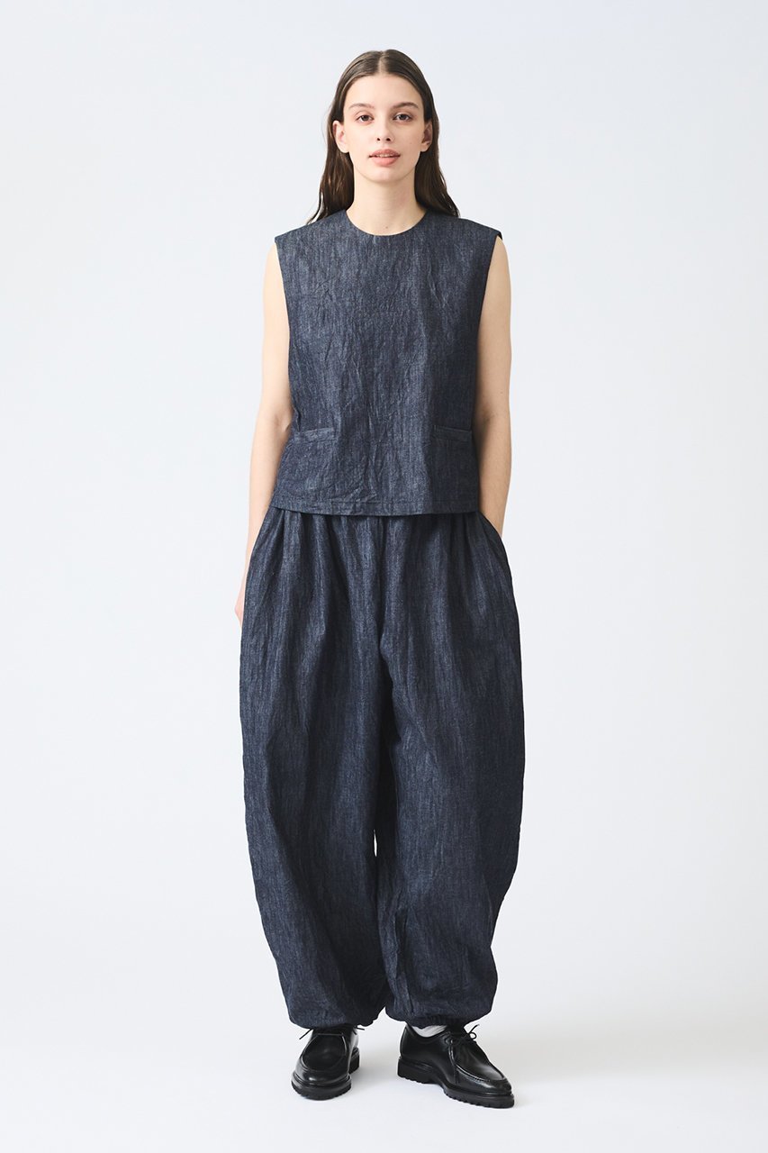 【ミズイロ インド/mizuiro ind】のdrawstring volume PT パンツ 人気、トレンドファッション・服の通販 founy(ファニー) 　ファッション　Fashion　レディースファッション　Fashion for Women　パンツ　Pants & Trousers　おすすめ　Recommended / Our Picks　セットアップ　Set-Up, Coordinated Outfit　デニム　Denim, Jeans Material　バルーン　Balloon, Balloon Silhouette　ベスト　Vest, Waistcoat　再入荷　Restock / Back in Stock　夏　Summer　春　Spring　S/S・春夏　SS, Spring/Summer, Warm Season　other-6|ID: prp329100004357121 ipo3291000000032932804