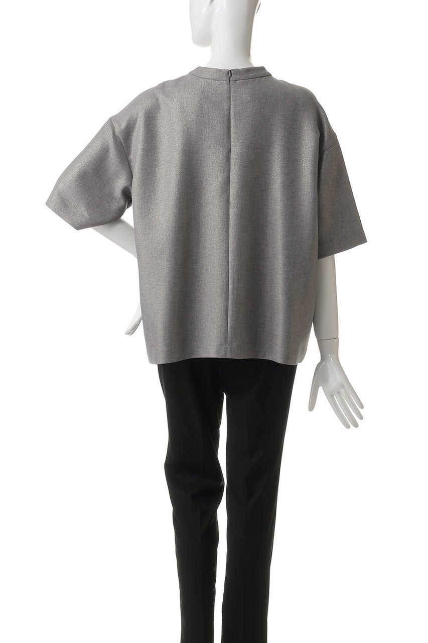 【エリオポール/heliopole】のグリッターTブラウス 人気、トレンドファッション・服の通販 founy(ファニー) 　ファッション　Fashion　レディースファッション　Fashion for Women　トップス・カットソー　Cut & Sew Tops　シャツ・ブラウス・オフィスカジュアル　Elegant Blouses & Button-Ups　グリッター　Glitter, Sparkle　ショート　Short, Short Length　シンプル　Simple, Minimal　スラックス　Slacks, Dress Pants　スリーブ　Sleeve, Long Sleeve / Short Sleeve　デニム　Denim, Jeans Material　エレガント 上品　Elegant　other-4|ID: prp329100004357123 ipo3291000000032852598