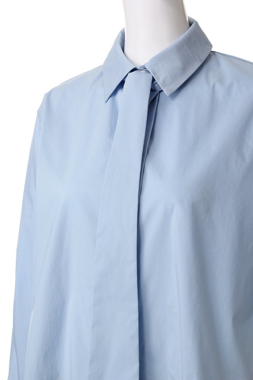 【ミディウミソリッド/MIDIUMISOLID】のtie neck shirt.M シャツ 人気、トレンドファッション・服の通販 founy(ファニー) 　ファッション　Fashion　レディースファッション　WOMEN　トップス・カットソー　Tops/Tshirt　シャツ/ブラウス　Shirts/Blouses　エレガント 上品　Elegant　クロップド　Cropped　シンプル　Simple　スリーブ　Sleeve　デニム　Denim　トレンド　Trend　ロング　Long　other-5|ID: prp329100004357126 ipo3291000000031345329