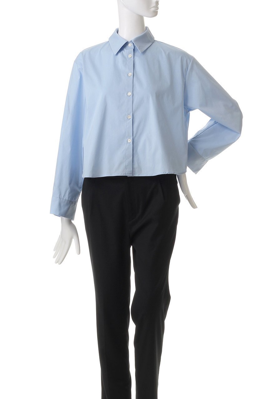 【ミディウミソリッド/MIDIUMISOLID】のtie neck shirt.M シャツ 人気、トレンドファッション・服の通販 founy(ファニー) 　ファッション　Fashion　レディースファッション　WOMEN　トップス・カットソー　Tops/Tshirt　シャツ/ブラウス　Shirts/Blouses　エレガント 上品　Elegant　クロップド　Cropped　シンプル　Simple　スリーブ　Sleeve　デニム　Denim　トレンド　Trend　ロング　Long　other-6|ID: prp329100004357126 ipo3291000000031345331