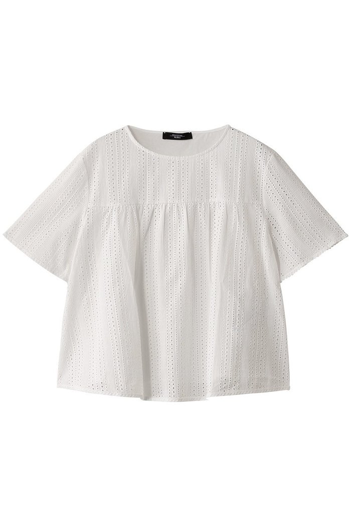 【マックスマーラ/Max Mara】の【Weekend Max Mara】EDITTA コットンポプリン刺しゅうブラウス インテリア・キッズ・メンズ・レディースファッション・服の通販 founy(ファニー) https://founy.com/ ファッション Fashion レディースファッション Fashion for Women トップス・カットソー Cut & Sew Tops シャツ・ブラウス・オフィスカジュアル Elegant Blouses & Button-Ups エレガント 上品 Elegant ショート Short, Short Length スリーブ Sleeve, Long Sleeve / Short Sleeve デニム Denim, Jeans Material フェミニン Feminine, Girly リラックス Relax, Relaxed Fit |ID: prp329100004357131 ipo3291000000032838864
