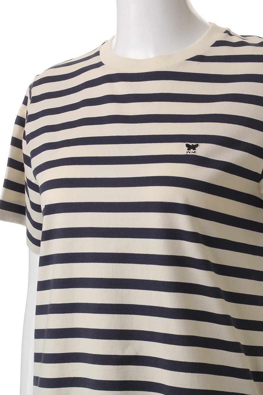 【マックスマーラ/Max Mara】の【Weekend Max Mara】SATRAPO コットンワンポイントTシャツ 人気、トレンドファッション・服の通販 founy(ファニー) 　ファッション　Fashion　レディースファッション　Fashion for Women　トップス・カットソー　Cut & Sew Tops　シャツ・ブラウス・オフィスカジュアル　Elegant Blouses & Button-Ups　ロングTシャツ・Tシャツ　Longline T-Shirts & Tees　カットソー・ベーシックTシャツ　Cut-and-Sewn Tops / Stretch Tees & Basics　ショート　Short, Short Length　スリーブ　Sleeve, Long Sleeve / Short Sleeve　デニム　Denim, Jeans Material　ベーシック　Basic, Essential　ボーダー　Border, Stripe　ワンポイント　One Point, Statement Accent　エレガント 上品　Elegant　other-5|ID: prp329100004357132 ipo3291000000032882924