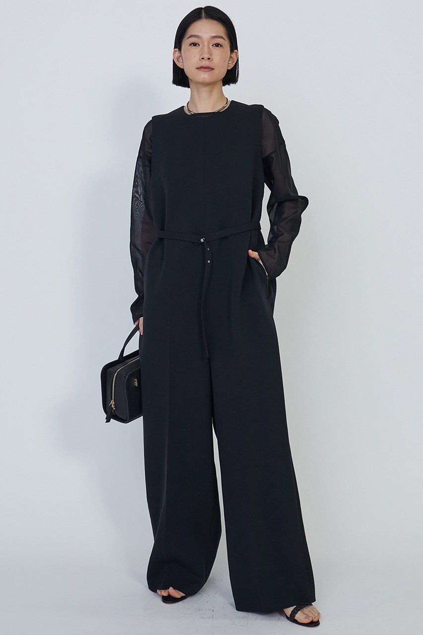 【プルミエ アロンディスモン/1er Arrondissement】のオーガンジークルーネックブラウス 人気、トレンドファッション・服の通販 founy(ファニー) 　ファッション　Fashion　レディースファッション　Fashion for Women　トップス・カットソー　Cut & Sew Tops　シャツ・ブラウス・オフィスカジュアル　Elegant Blouses & Button-Ups　インナー　Innerwear　オーガンジー　Organza Fabric　シンプル　Simple, Minimal　ジャケット　Jacket, Outerwear　スリーブ　Sleeve, Long Sleeve / Short Sleeve　フォルム　Silhouette, Form　ロング　Long, Long-Length　今季　This Season, Current Season　再入荷　Restock / Back in Stock　other-2|ID: prp329100004357138 ipo3291000000031345448