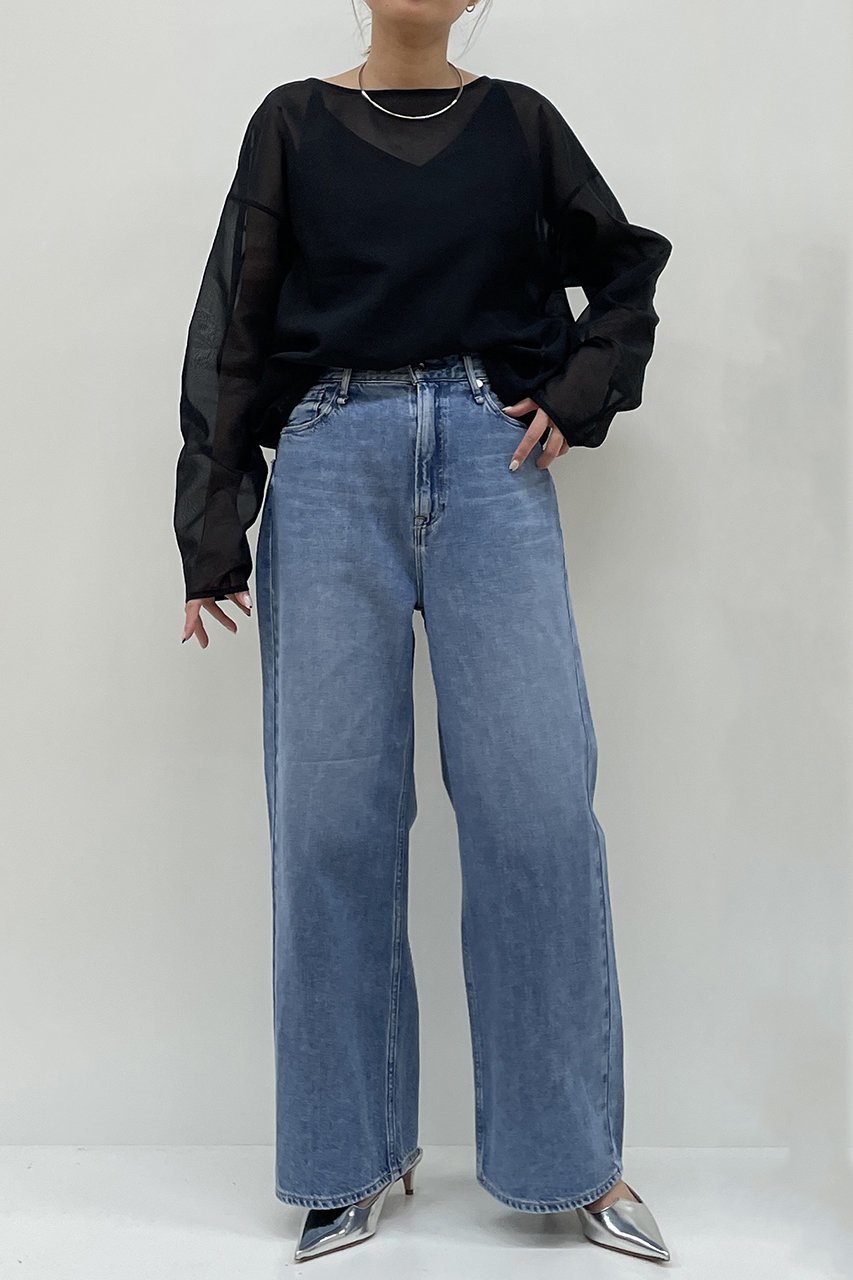 【プルミエ アロンディスモン/1er Arrondissement】のオーガンジークルーネックブラウス 人気、トレンドファッション・服の通販 founy(ファニー) 　ファッション　Fashion　レディースファッション　Fashion for Women　トップス・カットソー　Cut & Sew Tops　シャツ・ブラウス・オフィスカジュアル　Elegant Blouses & Button-Ups　インナー　Innerwear　オーガンジー　Organza Fabric　シンプル　Simple, Minimal　ジャケット　Jacket, Outerwear　スリーブ　Sleeve, Long Sleeve / Short Sleeve　フォルム　Silhouette, Form　ロング　Long, Long-Length　今季　This Season, Current Season　再入荷　Restock / Back in Stock　other-7|ID: prp329100004357138 ipo3291000000031345456