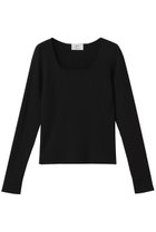 【プルミエ アロンディスモン/1er Arrondissement】のスクエアネックストレッチリブプルオーバー ブラック|ID: prp329100004357140 ipo3291000000032951988