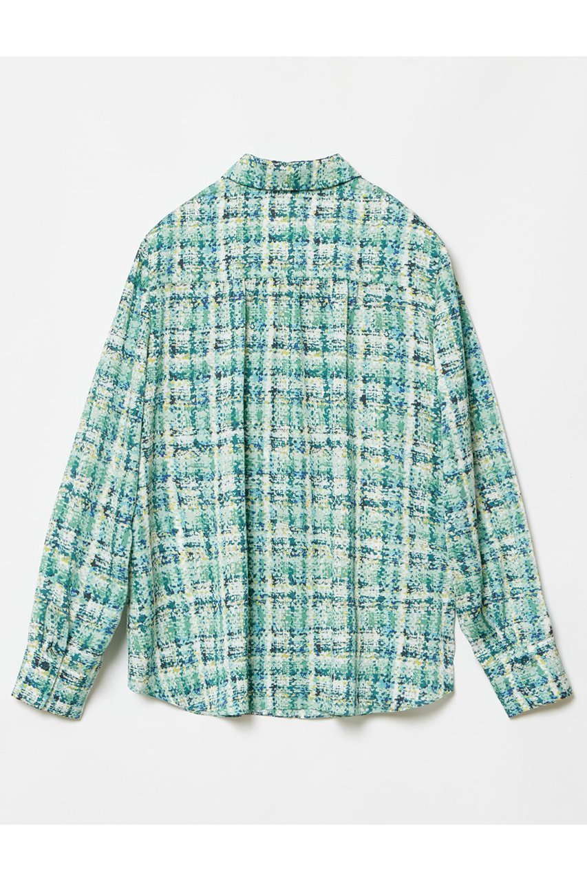 【アルアバイル/allureville】の【LOULOU WILLOUGHBY】チェックプリントボウタイブラウス 人気、トレンドファッション・服の通販 founy(ファニー) 　ファッション　Fashion　レディースファッション　Fashion for Women　トップス・カットソー　Cut & Sew Tops　シャツ・ブラウス・オフィスカジュアル　Elegant Blouses & Button-Ups　エレガント 上品　Elegant　シンプル　Simple, Minimal　スリーブ　Sleeve, Long Sleeve / Short Sleeve　セットアップ　Set-Up, Coordinated Outfit　チェック　Check, Plaid, Tartan　ツイード　Twill, Twill Weave　フェミニン　Feminine, Girly　プリント　Print, Printed Pattern　ロング　Long, Long-Length　再入荷　Restock / Back in Stock　other-2|ID: prp329100004357142 ipo3291000000032705663