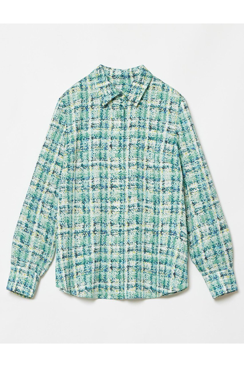 【アルアバイル/allureville】の【LOULOU WILLOUGHBY】チェックプリントボウタイブラウス 人気、トレンドファッション・服の通販 founy(ファニー) 　ファッション　Fashion　レディースファッション　Fashion for Women　トップス・カットソー　Cut & Sew Tops　シャツ・ブラウス・オフィスカジュアル　Elegant Blouses & Button-Ups　エレガント 上品　Elegant　シンプル　Simple, Minimal　スリーブ　Sleeve, Long Sleeve / Short Sleeve　セットアップ　Set-Up, Coordinated Outfit　チェック　Check, Plaid, Tartan　ツイード　Twill, Twill Weave　フェミニン　Feminine, Girly　プリント　Print, Printed Pattern　ロング　Long, Long-Length　再入荷　Restock / Back in Stock　other-3|ID: prp329100004357142 ipo3291000000032705664