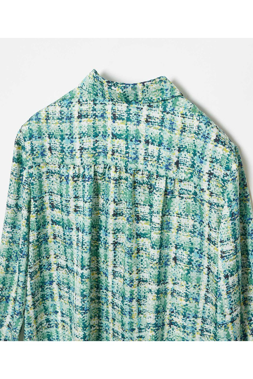 【アルアバイル/allureville】の【LOULOU WILLOUGHBY】チェックプリントボウタイブラウス 人気、トレンドファッション・服の通販 founy(ファニー) 　ファッション　Fashion　レディースファッション　Fashion for Women　トップス・カットソー　Cut & Sew Tops　シャツ・ブラウス・オフィスカジュアル　Elegant Blouses & Button-Ups　エレガント 上品　Elegant　シンプル　Simple, Minimal　スリーブ　Sleeve, Long Sleeve / Short Sleeve　セットアップ　Set-Up, Coordinated Outfit　チェック　Check, Plaid, Tartan　ツイード　Twill, Twill Weave　フェミニン　Feminine, Girly　プリント　Print, Printed Pattern　ロング　Long, Long-Length　再入荷　Restock / Back in Stock　other-5|ID: prp329100004357142 ipo3291000000032705666