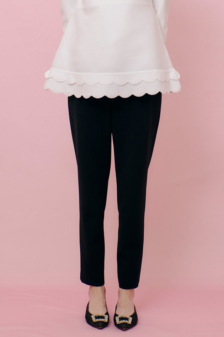 【アルアバイル/allureville】の【LOULOU WILLOUGHBY】ダブルクロスバックスリットパンツ インテリア・キッズ・メンズ・レディースファッション・服の通販 founy(ファニー) 　ファッション　Fashion　レディースファッション　Fashion for Women　パンツ　Pants & Trousers　バッグ　Bags　ストレッチ　Stretch, Stretchy Fabric　スリット　Slit, Slit Detail　エレガント 上品　Elegant　再入荷　Restock / Back in Stock　定番　Standard, Basic Item　ブラック|ID: prp329100004357143 ipo3291000000032705675