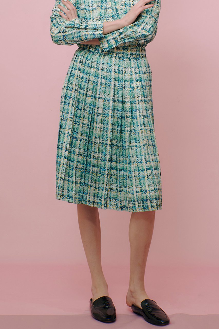 【アルアバイル/allureville】の【LOULOU WILLOUGHBY】チェックプリントプリーツミディスカート 人気、トレンドファッション・服の通販 founy(ファニー) 　ファッション　Fashion　レディースファッション　WOMEN　スカート　Skirt　おすすめ　Recommend　クラシカル　Classical　クラシック　Classic　チェック　Check　ツイード　Tweed　フェミニン　Feminine　other-5|ID: prp329100004357145 ipo3291000000031345555