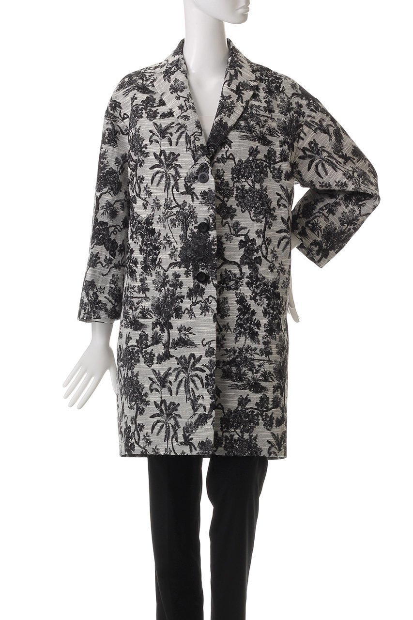 【ジェイドット/j.】のイタリアンジャカードコクーンコート 人気、トレンドファッション・服の通販 founy(ファニー) 　ファッション　Fashion　レディースファッション　Fashion for Women　アウター　Coat / Outerwear Collection　コート・ロングコート・ピーコート　Long Coats, Peacoats & More　おすすめ　Recommended / Our Picks　イタリア　Italy　インナー　Innerwear　シンプル　Simple, Minimal　ジャカード／ジャガード　Jacquard, Woven Pattern　セットアップ　Set-Up, Coordinated Outfit　ボタニカル　Botanical, Floral Pattern　ロング　Long, Long-Length　other-2|ID: prp329100004357153 ipo3291000000035824600