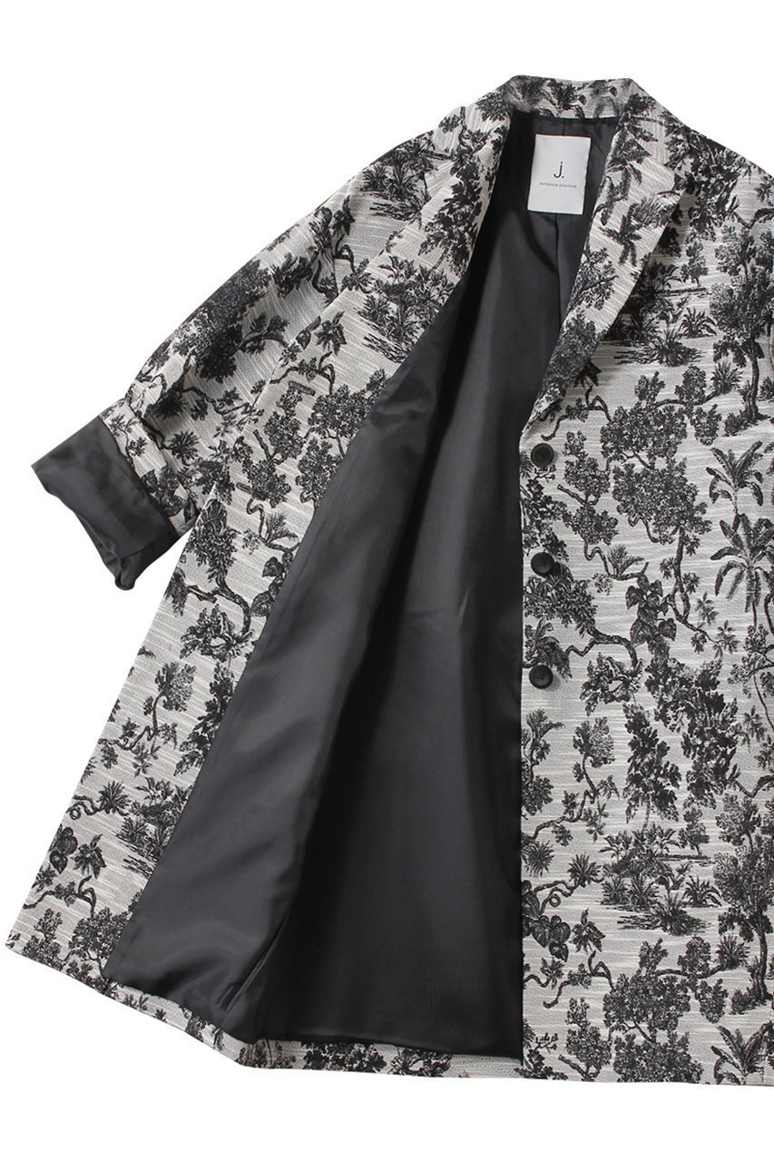 【ジェイドット/j.】のイタリアンジャカードコクーンコート 人気、トレンドファッション・服の通販 founy(ファニー) 　ファッション　Fashion　レディースファッション　Fashion for Women　アウター　Coat / Outerwear Collection　コート・ロングコート・ピーコート　Long Coats, Peacoats & More　おすすめ　Recommended / Our Picks　イタリア　Italy　インナー　Innerwear　シンプル　Simple, Minimal　ジャカード／ジャガード　Jacquard, Woven Pattern　セットアップ　Set-Up, Coordinated Outfit　ボタニカル　Botanical, Floral Pattern　ロング　Long, Long-Length　other-6|ID: prp329100004357153 ipo3291000000035824606