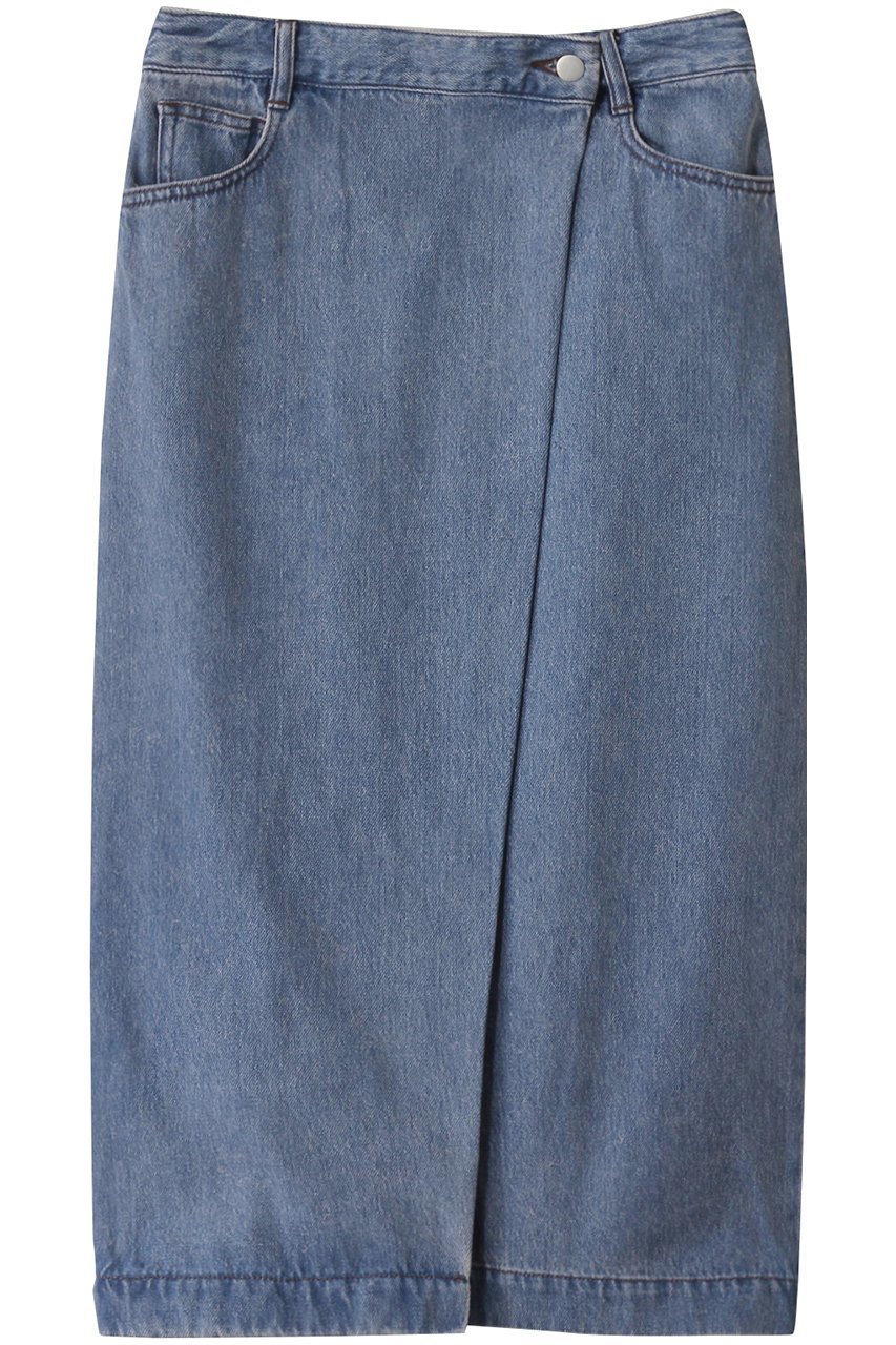 【ベイジ,/BEIGE,】のFICUS(フィカス)/デニムラップスカート インテリア・キッズ・メンズ・レディースファッション・服の通販 founy(ファニー) 　ファッション　Fashion　レディースファッション　Fashion for Women　スカート　Skirts　ロングスカート　Long Skirts / Maxi & Midi Skirts　シンプル　Simple, Minimal　スニーカー　Sneakers, Trainers　デニム　Denim, Jeans Material　ラップ　Wrap, Wrap Design　ロング　Long, Long-Length　Light Indigo|ID: prp329100004357162 ipo3291000000035951581