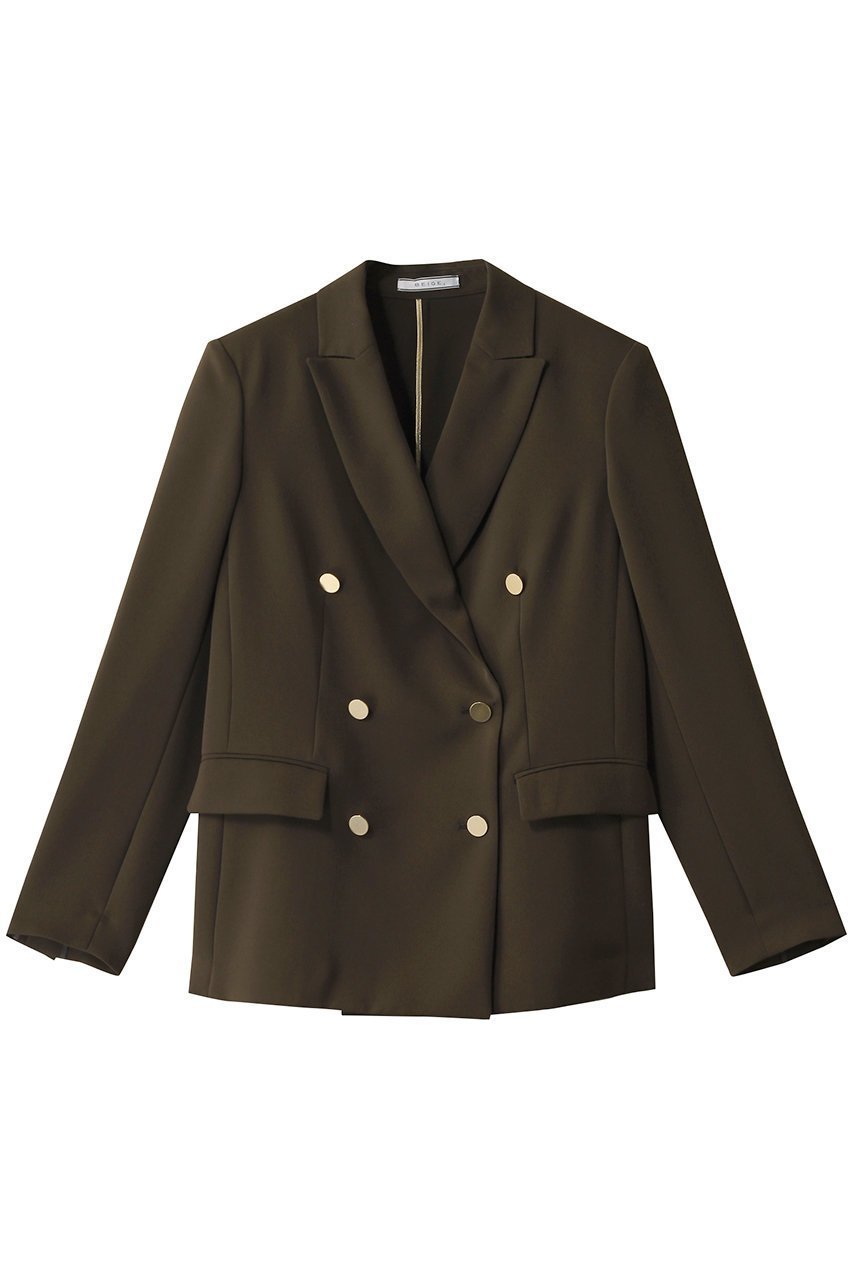 【ベイジ,/BEIGE,】のJASMINE(ジャスミン)/ゴールドボタンダブルジャケット インテリア・キッズ・メンズ・レディースファッション・服の通販 founy(ファニー) 　ファッション　Fashion　レディースファッション　Fashion for Women　アウター　Coat / Outerwear Collection　レディースジャケット・軽アウター　Jackets　エレガント 上品　Elegant　ジャケット　Jacket, Outerwear　スニーカー　Sneakers, Trainers　ダウン　Down, Puffer　ダブル　Double, Double-Breasted　デニム　Denim, Jeans Material　フォーマル　Formal, Dressy　Khaki|ID: prp329100004357165 ipo3291000000035064833