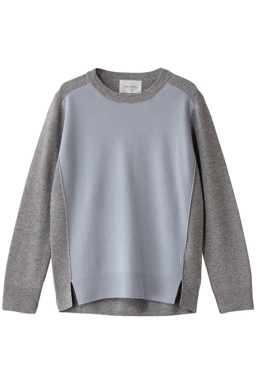 【ベイジ,/BEIGE,】のROGAN(ローガン)/ニット インテリア・キッズ・メンズ・レディースファッション・服の通販 founy(ファニー) ファッション Fashion レディースファッション Fashion for Women トップス・カットソー Cut & Sew Tops ニット Knit Tops & Sweaters カジュアルプルオーバー・ニットトップス Pullovers & Knit Tops / Casual Pullovers タイトスカート Pencil Skirt, Tight Skirt デニム Denim, Jeans Material ベーシック Basic, Essential Sax x L Gray|ID: prp329100004357166 ipo3291000000035066118