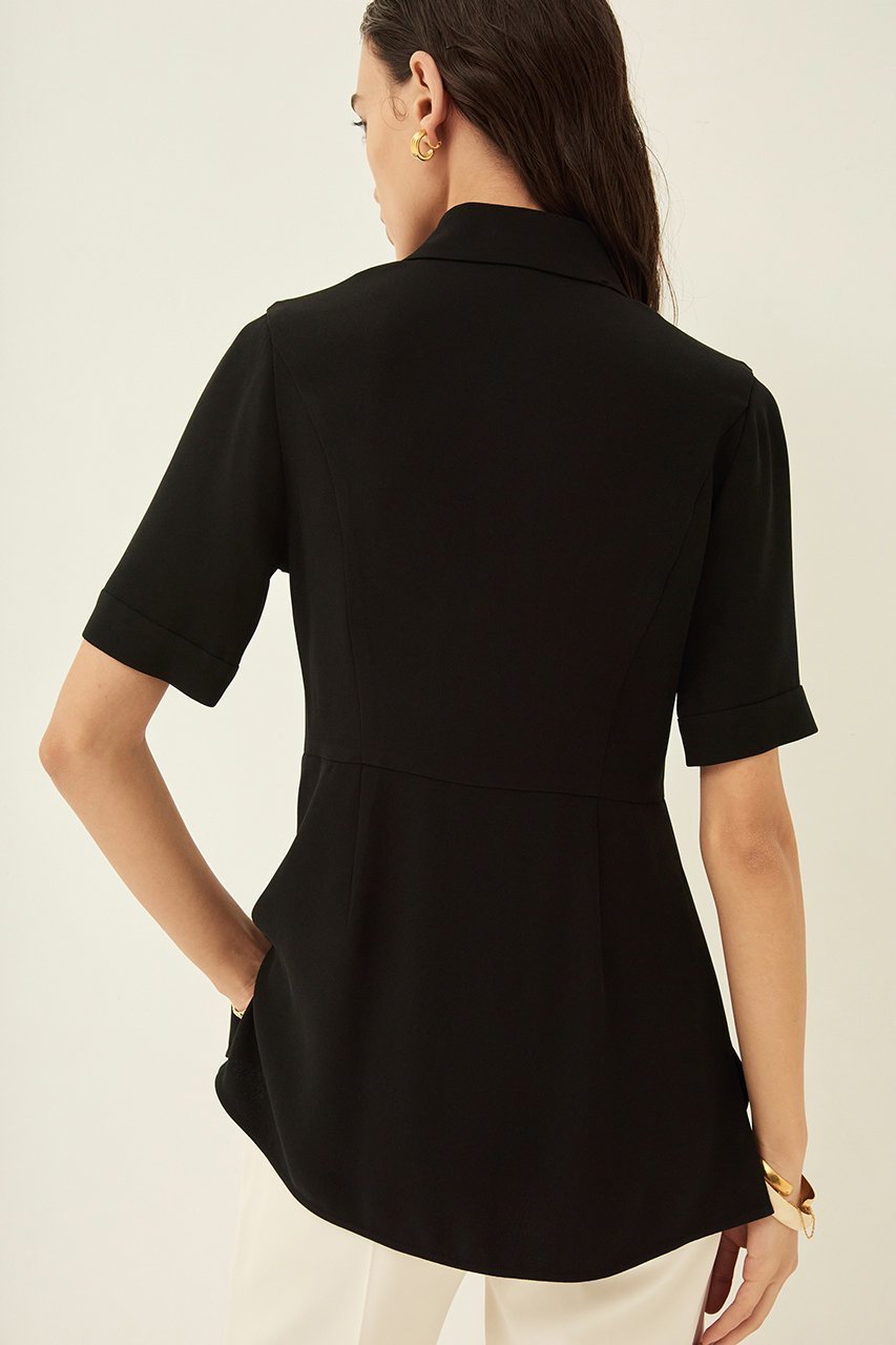 【エムダブリュー/MW】のバックサテン ウエストシェイプ ロングブラウス 人気、トレンドファッション・服の通販 founy(ファニー) 　ファッション　Fashion　レディースファッション　Fashion for Women　トップス・カットソー　Cut & Sew Tops　シャツ・ブラウス・オフィスカジュアル　Elegant Blouses & Button-Ups　バッグ　Bags　サテン　Satin, Glossy Fabric　シェイプ　Shape, Slim Fit　ショート　Short, Short Length　スリーブ　Sleeve, Long Sleeve / Short Sleeve　ロング　Long, Long-Length　エレガント 上品　Elegant　other-8|ID: prp329100004358303 ipo3291000000032842734