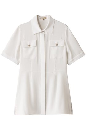 【エムダブリュー/MW】のバックサテン ウエストシェイプ ロングブラウス 人気、トレンドファッション・服の通販 founy(ファニー) ファッション Fashion レディースファッション Fashion for Women トップス・カットソー Cut & Sew Tops シャツ・ブラウス・オフィスカジュアル Elegant Blouses & Button-Ups バッグ Bags サテン Satin, Glossy Fabric シェイプ Shape, Slim Fit ショート Short, Short Length スリーブ Sleeve, Long Sleeve / Short Sleeve ロング Long, Long-Length エレガント 上品 Elegant |ID:prp329100004358303