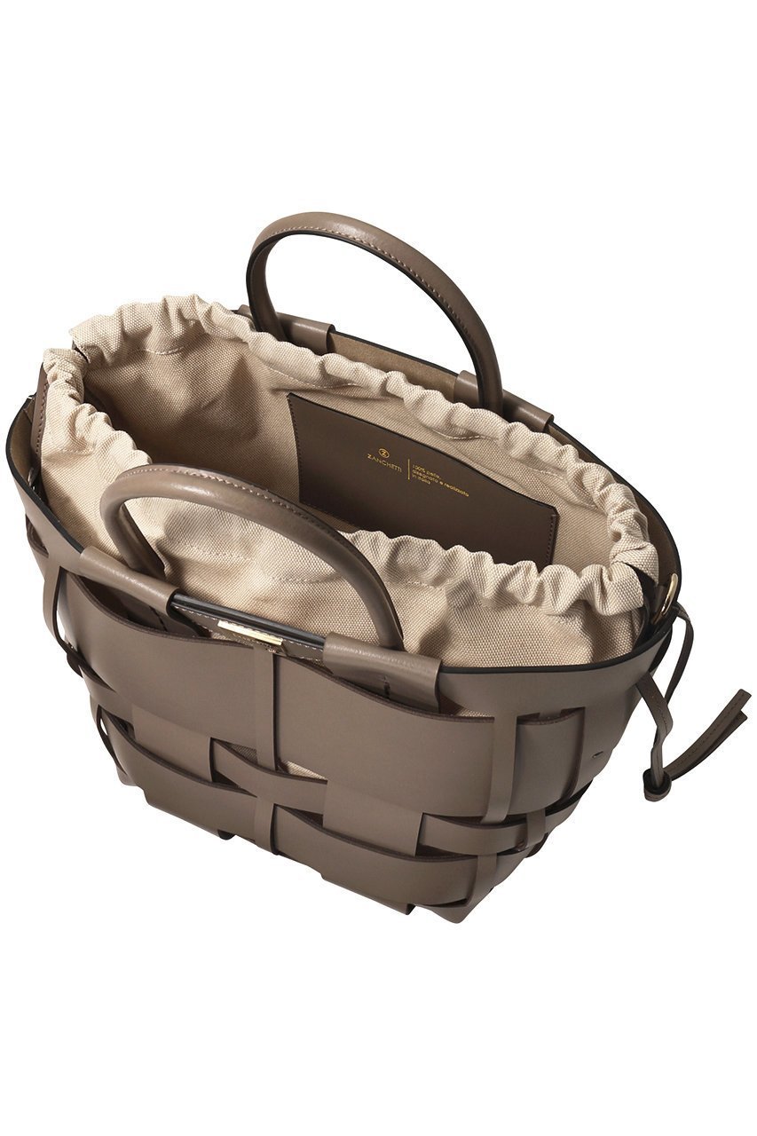 【ザンチェッティ/ZANCHETTI】のWOVEN MIDI SHOPPER 2WAYバッグ 人気、トレンドファッション・服の通販 founy(ファニー) 　ファッション　Fashion　レディースファッション　Fashion for Women　バッグ　Bags　ショルダー　Shoulder, Shoulder Strap　メッシュ　Mesh, Net Fabric　ランダム　Random, Irregular　エレガント 上品　Elegant　巾着　Drawstring Bag, Kinchaku　other-5|ID: prp329100004358308 ipo3291000000032783204
