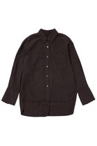 【ザ ストア バイ シー/THE STORE by C】のニュアンスシャツ 人気、トレンドファッション・服の通販 founy(ファニー) ファッション Fashion レディースファッション Fashion for Women トップス・カットソー Cut & Sew Tops シャツ・ブラウス・オフィスカジュアル Elegant Blouses & Button-Ups シンプル Simple, Minimal スリーブ Sleeve, Long Sleeve / Short Sleeve セットアップ Set-Up, Coordinated Outfit ロング Long, Long-Length thumbnail チョコ|ID: prp329100004358311 ipo3291000000035957974