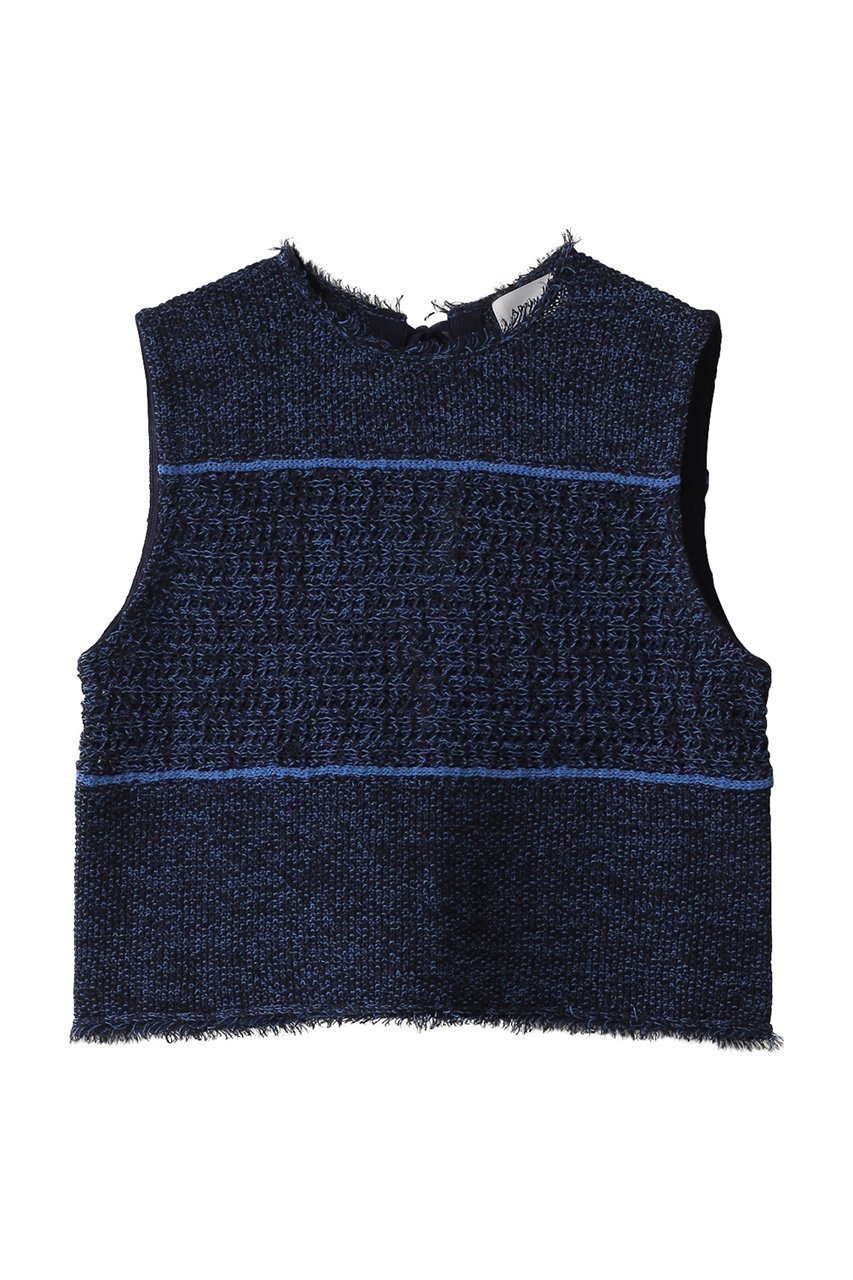 【アダワス/ADAWAS】のペーパーヤーン オープン バックベスト インテリア・キッズ・メンズ・レディースファッション・服の通販 founy(ファニー) 　ファッション　Fashion　レディースファッション　Fashion for Women　アウター　Coat / Outerwear Collection　レディースジャケット・軽アウター　Jackets　カットソー　Cut and Sewn Top　ジャケット　Jacket, Outerwear　フェミニン　Feminine, Girly　ベスト　Vest, Waistcoat　リボン　Ribbon, Bow　夏　Summer　春　Spring　S/S・春夏　SS, Spring/Summer, Warm Season　インディゴ|ID: prp329100004358330 ipo3291000000032915717