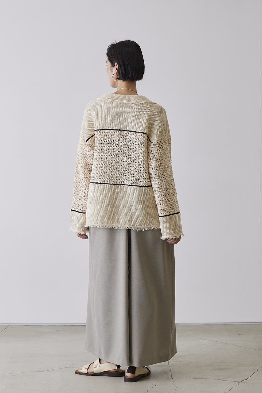 【アダワス/ADAWAS】のペーパーヤーン ポロシャツ 人気、トレンドファッション・服の通販 founy(ファニー) 　ファッション　Fashion　レディースファッション　Fashion for Women　トップス・カットソー　Cut & Sew Tops　シャツ・ブラウス・オフィスカジュアル　Elegant Blouses & Button-Ups　ポロシャツ・きれいめカジュアル　Smart-Casual Polo Tops　フリンジ　Fringe, Tassel　ポケット　Pocket, Pocket Detail　ポロシャツ　Polo Shirt, Collared Tee　マキシ　Maxi, Full Length　夏　Summer　春　Spring　S/S・春夏　SS, Spring/Summer, Warm Season　other-8|ID: prp329100004358331 ipo3291000000033654856